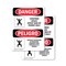 Signmission 5 in H x 3.5 in W, Vinyl Decal, Rectangle, Confined Space Enter Tank Permit Bilingual OS-2PACK-DS-D-35-VS-1085 - alternate 1